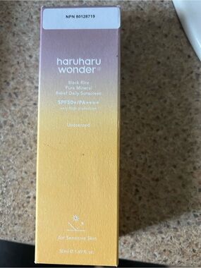 Haruharu Wonder Black Rice Mineral Daily Sunscreen SPF50+ - Unscented 50ml BNIB